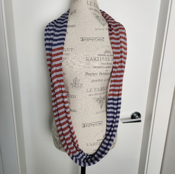 Anne Taylor Stripe Infinity Scarf - Picture 3 of 6